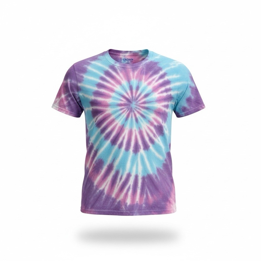 GILDAN Tie Dye T-Shirt Women’s Size S Multi-Color Tagless 100% Cotton 34" Chest